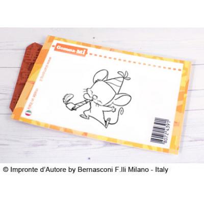 Impronte d’Autore Unmounted Rubber Stamp Topolino Festa - Maus mit Tröte